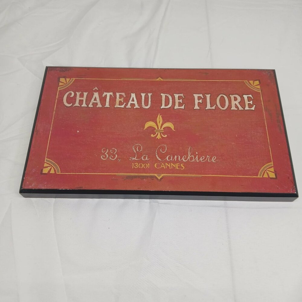Chateau De Flore Wall Sign Decor